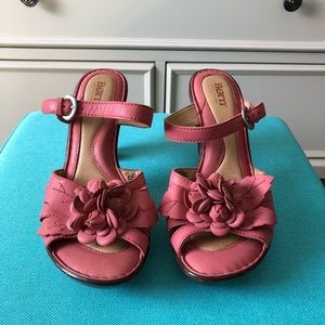 Born pink heeled sandals